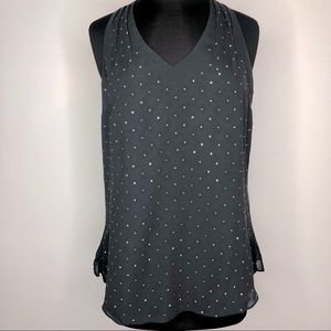 Sequin Black House White Market Tank
